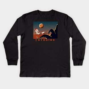 Visit Tatooine, Vintage, Retro, travel agent, movie, tatooine Kids Long Sleeve T-Shirt